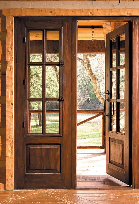 Double Pocket Doors Wood, French Doors With Sidelights, Antique French Doors, Wood French Doors, Wooden Front Door Design, Wooden French Doors, French Doors Exterior, Double Front Doors, French Doors Patio