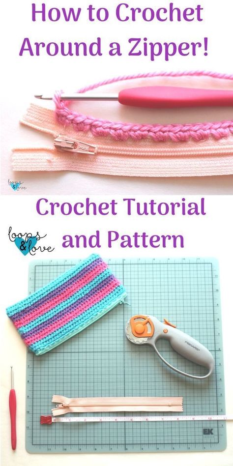 Crochet around a zipper to make a fun little zipper pouch without sewing! This tutorial will show you all of the steps to crochet around the zipper and also includes a pattern to crochet a zipper pouch too!   Free pattern and tutorial by Loops and Love Crochet!  #loopsandlovecrochet #crochetzipperpouch #crochetbag #crochet Crochet Hook Bag Free Pattern, Crochet Zig Zag, Pencil Pouches, Crochet Hack, Crochet Pouch, Crochet Tips, Stitch Crochet, Crochet Handbags Patterns, Crochet Purse Patterns