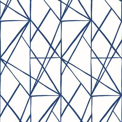 Blue Geometric Wallpaper, Geo Wallpaper, Temporary Wallpaper, Wallpaper Rolls, Blue Vinyl, Graphic Wallpaper, Accent Wallpaper, Geometric Wallpaper, Blue Quartz