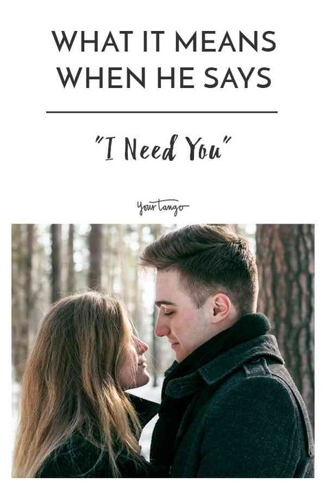 What does it mean when a guy tells you that he 'needs you'? Depending on his zodiac sign, "I need you" can be more than just friendship to him. I need you can imply that he takes your relationship seriously.  #love #relationship #zodiac | Follow us on Pinterest: www.pinterest.com/yourtango When He Says, What Makes A Man, A Guy Like You, What Men Want, Love Facts, Quotes By Genres, Crazy About You, Text For Him, Love Relationship