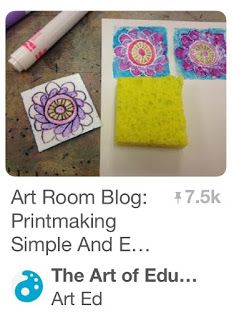 Art Room Blog: Printmaking Walk-Up Workshop VAEA 2015 Step-by-Step Lesson Plan... Elementary Art Lessons, Kindergarten Art Projects, 6th Grade Art, 4th Grade Art, 5th Grade Art, 3rd Grade Art, Printmaking Art, Elementary Art Projects, Virtual Art