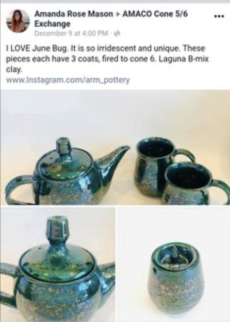 June Bug Glaze, Body Ceramics, Ceramic Glazing, Glaze Combos, Glaze Ideas, Amaco Glazes, Pottery Glaze, Ceramic Glazes, June Bug