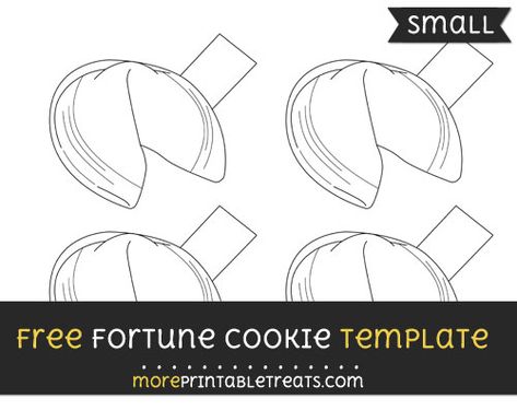 Free Fortune Cookie Template - Small Fortune Cookie Drawing, Cookie Template, Custom Fortune Cookies, Cookie Drawing, Stem Crafts, Fortune Cookie, Food Themes, Chinese New Year, Free Printables