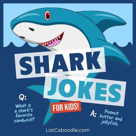 The best shark jokes for kids. Shark Jokes, Shark Puns, Jokes For Kids Funny, Kid Jokes, Jokes For Teens, Kids Jokes, Sharks For Kids, Sharks Funny, Funny Jokes To Tell