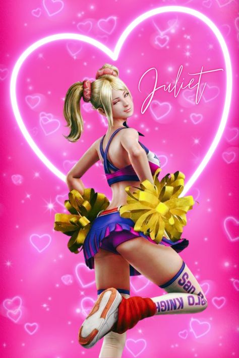 Juliet Starling Wallpaper, Chainsaw Lollipop Juliet, Mariska Lollipop Chainsaw, Lolipop Chainsaw Fanart, Juliet Starling Fanart, Juliet Lollipop Chainsaw, Lollipop Aesthetic, Juliet Starling, Lollipop Chainsaw