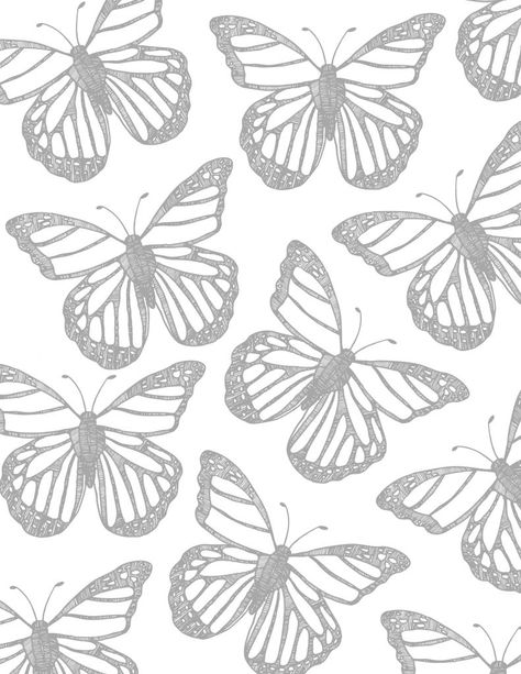 Buterfluffy Printable, Monarch Butterfly Template, Golden Butterfly Printable, Miniature Butterfly Printable, Butterfly Outline Printable Multiple, Flower Purses, Butterfly Birthday Party, Butterfly Printable, Butterfly Illustration