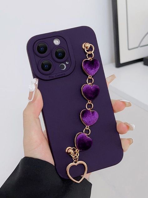 Purple Phone Case, Cases Aesthetic, Phone Case Diy Paint, Capas Samsung, Luxury Iphone Cases, Phone Case Purple, Purple Cases, Stylish Iphone Cases, Strap Phone