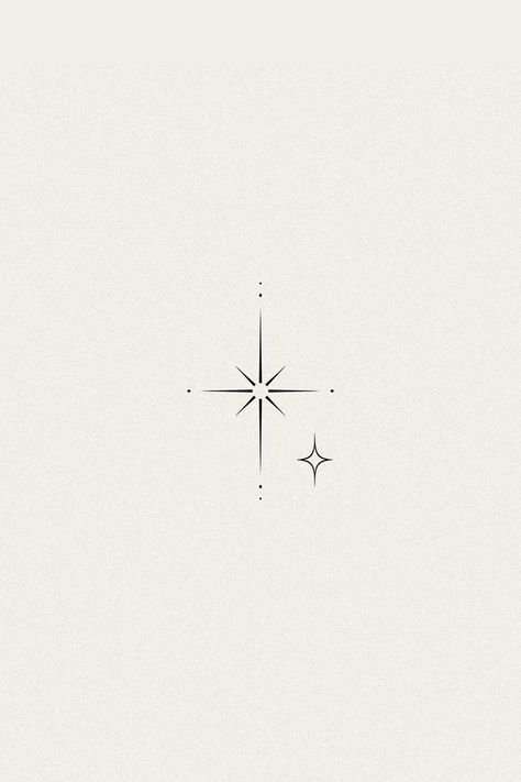 Minimal Tattoo Star, North Star Tattoos, Star Tattoo Meaning, Libra Tattoo, Birthday Tattoo, Pyrography Patterns, Small Pretty Tattoos, Petite Tattoos, Парные Тату