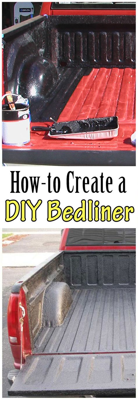 Diy Truck Interior, Bed Liner Paint, Diy Truck Bedding, Truck Bed Liner, Bed Liner, Truck Interior, Living Ideas, A Truck, Diy Bed