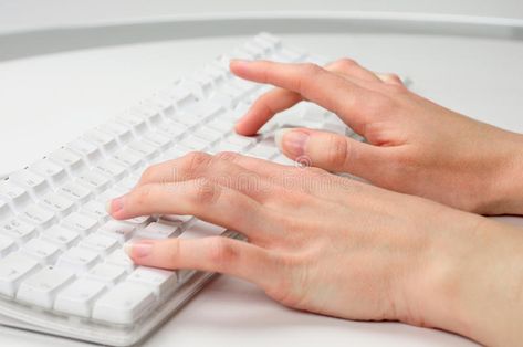 Typing fingers. Female fingers typing on a computer keyboard , #spon, #Female, #fingers, #Typing, #keyboard, #computer #ad Typing Reference, Typing Fingers, Hands Typing On Keyboard Drawing, Hand Typing On Keyboard, Keyboard Typing, Hand Images, Hand Type, Anime Artwork, Drawing Tips