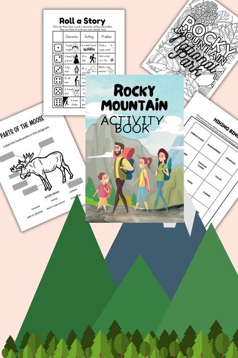 Mountain Activities For Kids, Roll A Story, Character And Setting, Kids Activity Books, Activity Books, Preschool Books, Art Activities For Kids, Kids Activity, Rocky Mountain National