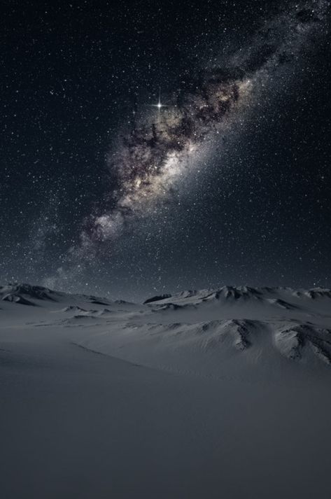 Is it just me, or can you see the faint outline of Santa and his sleight being pulled by reindeer in the Milky Way?   Born from Dust II b... Galaxy S8 Wallpaper, Sky Tattoo, Sky Tattoos, Tattoo Black And White, S8 Wallpaper, Night Sky Photography, Black And White Landscape, Tattoo Black, Light Images