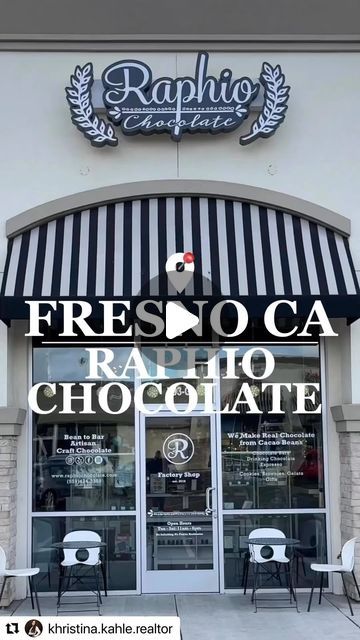 Raphio Chocolate on Instagram: "🙏 Thanks, Khristina 💞@khristina.kahle.realtor 💁🏻‍♀️ for stopping by and sharing the cute video of our boutique chocolate factory 🍫🤎 Due to high demands, our tours are booked through the end of April / early May. But… we have opened up the additional time slot for public tour on Saturdays at 6 pm 🕕 for the rest of March. Don’t snooze… last week we did the exact same thing and it was filled up in less than 2 hours! 🤗🤩
•

#Repost @khristina.kahle.realtor with @use.repost
・・・
💫Community Spotlight: Showcasing local businesses & things to do in Fresno, CA💫

🍫Raphio Chocolate🍫
(Located on First & Barstow)

Join me as we check out Raphio Chocolate, a chocolate shop 🍫 & cafe ☕️!

Raphio chocolate specializes in craft chocolate made from simple high-qual Clovis California, Chocolate Boutique, Craft Chocolate, California Food, Oil Bar, Cute Video, Fresno California, Chocolate Shop, Chocolate Drinks