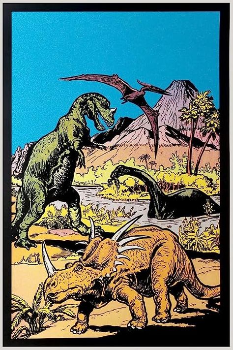 Poster For Room, Blacklight Posters, Prehistoric Wildlife, Carnival Posters, Dinosaur Posters, Hippy Room, Dinosaur Pictures, Dinosaur Illustration, Hippie Decor