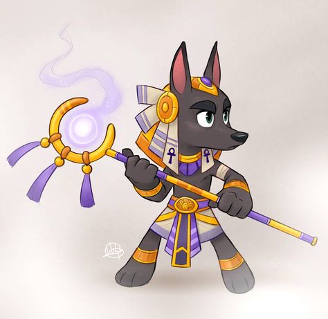 Young Anubis by LuigiL Luigi Lucarelli, Smite Game, Egyptian Drawings, Character Design Challenge, Curious Creatures, Chibi Characters, Character Study, Design Challenge, Egyptian Gods