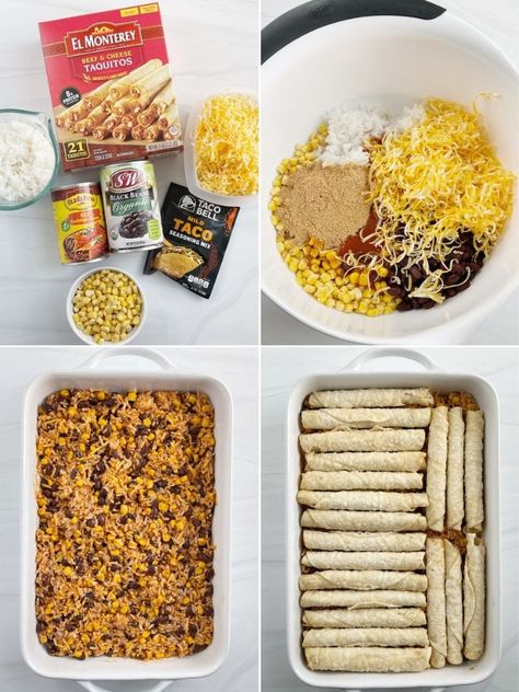 Taquito Casserole Recipe, Taquito Casserole, Taquitos Recipe, Recipes Authentic, Fast Dinner Recipes, Mexican Foods, Enchilada Casserole, Fast Dinners, Easy Casserole Recipes