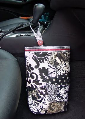 Sew Crazy Challenge-March Recap & 15 Bags to Sew - Crazy Little Projects Car Trash Bag, Trash Can For Car, Car Trash, Garbage Bag, Creation Couture, Trash Bag, Diy Car, Sewing Projects For Beginners, Sewing For Beginners