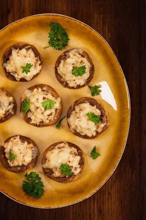 Ina Garten Stuffed Mushrooms - Table for Seven Mushroom Cups, Sausage Stuffed Mushrooms, Stuffed Mushroom, Hot Italian Sausage, Stuffed Mushroom Caps, Team Members, Mushroom Recipes, Italian Sausage, Sun Dried