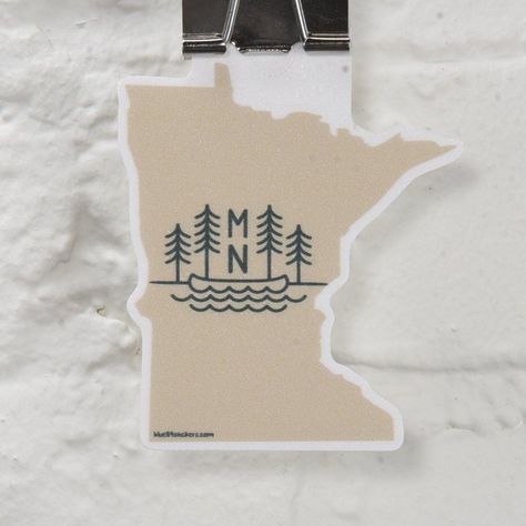 Minnesota State/Lakes Sticker - sota clothing Minnesota Themed Party, Exchange Student, Minnesota State, Sun Designs, Event Space, Holiday Ornaments, Corporate Gifts, Design Inspo, Minnesota