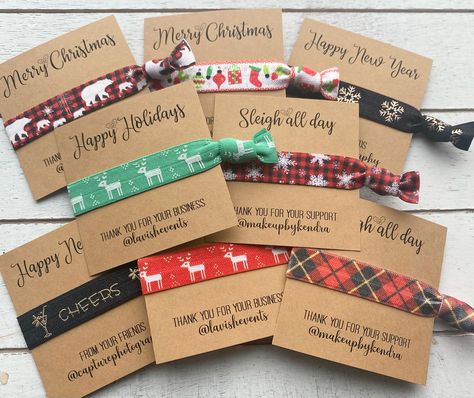 Attention small business owners! If you’re looking for unique and affordable holiday giveaways for your clients your search is over! These fun and festive hair ties/bracelets on custom cards, with your business branding, are sure to be a hit! Popular among hair salons, party planners, real estate agents, fitness instructors, yoga studios, nutritionists and more! Also great for holiday parties, galas and more! DM for details. . . . . . #promoitems #holiday #customergift #smallbusiness #smallbu... Bracelets Business, Customer Appreciation Gifts, Event Giveaways, Holiday Giveaways, Customer Gifts, Hair Tie Bracelet, Promotional Giveaways, Christmas Event, Business Event