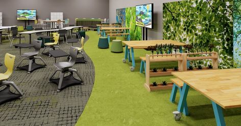 EDspaces Insights: 2019 EDspaces Winning Classroom Design – A Behind the Scenes Interview with Stephen Gower, Demco Design Supervisor Classroom Architecture, Modern Office Furniture Design, Education Design Interior, Classroom Interior, Interactive Classroom, Modern Classroom, Classroom Layout, Modern Cafe, Top Architects