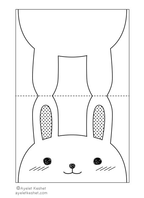 Easy Easter craft: printable bunny treat bag topper Paper Bag Bunny, Easter Tags Free Printable, Easter Bag Toppers, Diy Treat Bag, Easter Paper Crafts, Easter Drawings, Bunny Templates, Easter Treat Bags, Fun Easter Crafts