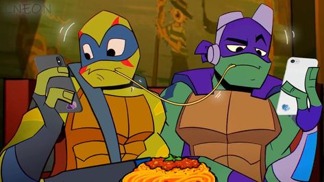 Leo X Donnie, Tmnt Swag, Rottmnt Leo, Tmnt Leo, Donatello Tmnt, Tmnt Comics, Turtles Funny, Teenage Mutant Ninja Turtles Artwork, Sonic Heroes