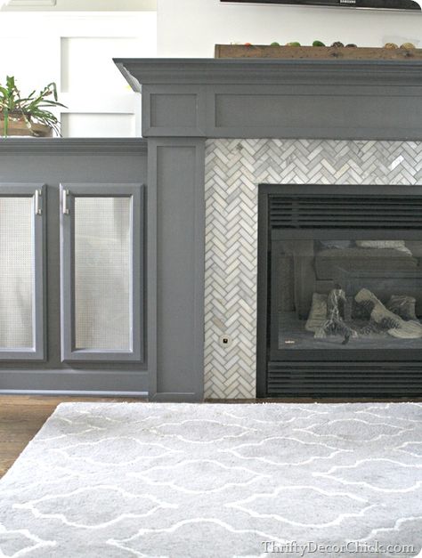 Herringbone bathroom tile