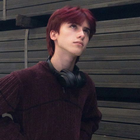 Male Faceclaims Red Hair, Dark Red Hair Guy Aesthetic, Red Haired Guy Aesthetic, Dyed Red Hair Face Claim Male, Guys With Dark Red Hair, Men’s Dark Red Hair, Dark Auburn Hair Men, Men With Red Hair Dye, Straight Masc Haircuts