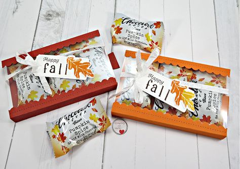 Thanksgiving Treat Holders, Christmas Treats Holders, Apple Treat, Rubber Stamping Cards, Thanksgiving Treats, Diy Treats, Treat Holders, Candy Crafts, Easter Blessings