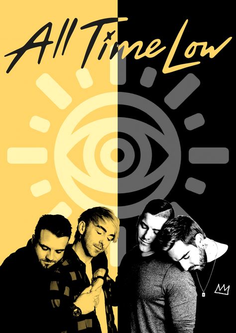 A custom poster I made for All Time Low inspired by Wake Up Sunshine All Time Low Wake Up Sunshine, All Time Low Aesthetic, All Time Low Poster, All Time Low Wallpaper, Alex Gaskarth, Low Band, Band Wallpapers, Custom Poster, All Time Low