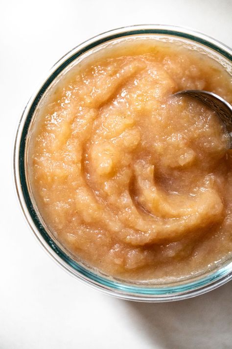 My go-to method for homemade applesauce! Just apples, water, and cinnamon. A perfect kid recipe for an afternoon snack! Small Batch Applesauce, Crock Pot Applesauce Easy, Homemade Applesauce Instant Pot, Small Batch Homemade Applesauce, Instant Pot Cinnamon Applesauce, Crockpot Unsweetened Applesauce, Crockpot Applesauce, Homemade Applesauce, Kids Recipes