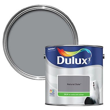 Dulux Natural slate Silk Emulsion Paint 2.5L Dulux Warm Pewter, 1 Image, Hallway Decorating, Color Show, Paint Colors, Art Photography, Ceiling, Paint, Silk