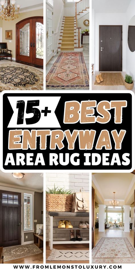 entryway area rug ideas Dark Floor Rug, Double Doors Entryway, Modern Entryway Rug, Farmhouse Entryway Rug, Entryway Rug Ideas, Small Entryway Rug, Area Rug Ideas, Welcoming Entryway, Apartment Entryway