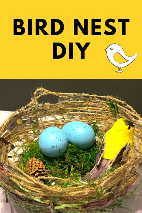 Nest Craft, String Balloons, Bird Nest Craft, Make A Bird, Fake Birds, Holiday Images, Diy Birds, Family Diy, Tiny Bird