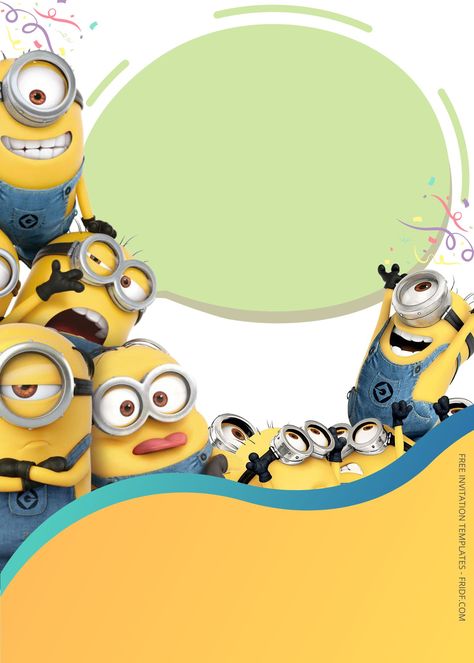 FREE Minions Fiesta Birthday Invitation Templates Check more at https://www.fridf.com/free-minions-fiesta-birthday-invitation-templates/ Minions Birthday Invitations, Party Theme For Kids, Minion Template, Minion Party Invitations, Minion Invitation, Minion Birthday Invitations, Fiesta Birthday Invitations, Minions Birthday, I Have An Idea