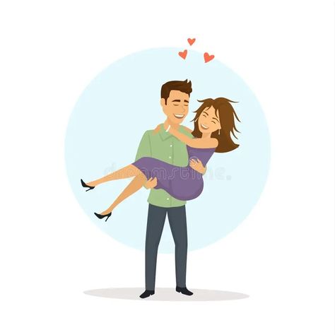 Illustration about Man lifting woman, carrying girlfriend in arms, funny romantic couple vector illustration. Illustration of heart, happy, cute - 108705862 Carrying Girlfriend In Arms, Boyfriend Carrying Girlfriend In Arms, Carrying Girlfriend, Couple Vector Illustration, Man Carrying Woman, Couple Vector, Arm Painting, Cover Inspiration, Gesture Drawing