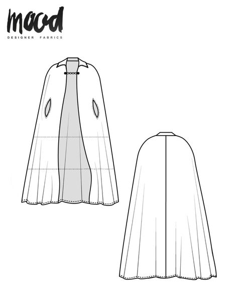 The Updated Winterberry Cape - Free Sewing Pattern - Mood Sewciety Free Costume Sewing Patterns, Cape Pattern Free, Sewing Patterns For Men, Swimwear Sewing Patterns, Cloak Pattern, Larp Costumes, Cape Pattern Sewing, Mood Sewciety, Dress Sewing Patterns Free