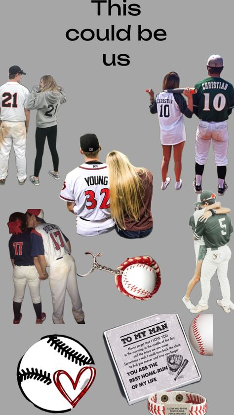 #baseball #Romamtic Baseball Couples, Softball And Baseball, Could Be Us, Baseball Girlfriend, Baseball Softball, That's Love, Cute Couples Goals, Softball, Couple Goals