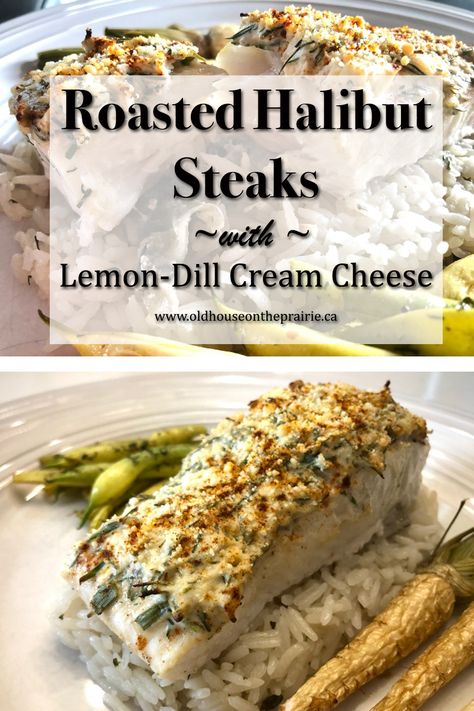 Halibut Steaks, Smoked Halibut, Halibut Recipes Baked, Baked Halibut, High Protein Foods List, Roasted Halibut, Halibut Recipe, Creamy Dill Sauce, Halibut Recipes