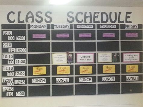 Large student schedule board Student Schedule, Schedule Board, School Schedule, School Bulletin Boards, Class Schedule, Bulletin Boards, On Board, 10 Things, Quick Saves