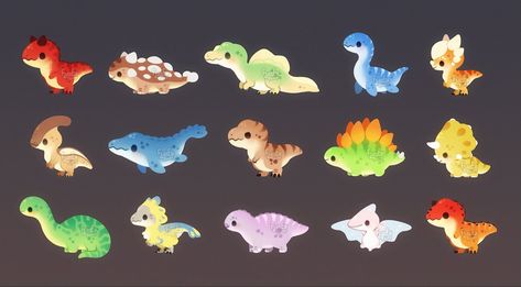 Chibi Dinosaur, Cute Dinosaur Drawing, Dinosaur Tattoos, Dinosaur Wallpaper, Arte Do Kawaii, Dinosaur Images, Dinosaur Drawing, Dinosaur Pictures, Kawaii Dinosaur