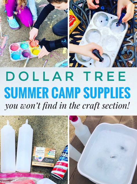 Summer Camp Supplies, Dollar Tree Camping, Summer Daycare, Summer Preschool Activities, Tree Camping, Summer Camp Activities, Summer Fun For Kids, Summer Preschool, Activities For Boys