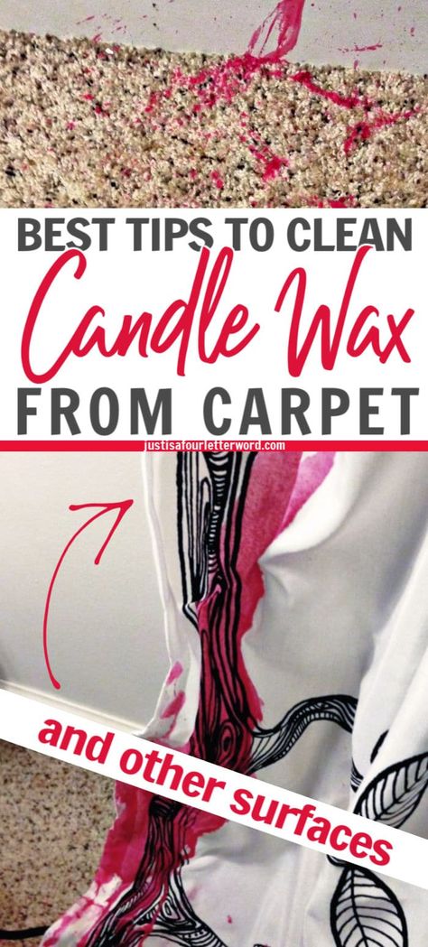 Removing Wax From Carpet, Wax Out Of Carpet, Candle Wax Removal, Remove Wax, Clean Candle, Homemade Cleaning Products, Red Candles, Food Cooking, Stain Remover