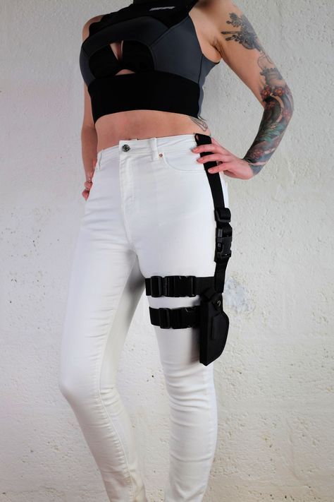 Holster Outfit, Leather Thigh Harness, Love Costume, Thigh Holster, Thigh Harness, Cosplay Accessories, Blackpink Jennie, Adult Costumes, Cosplay Costume