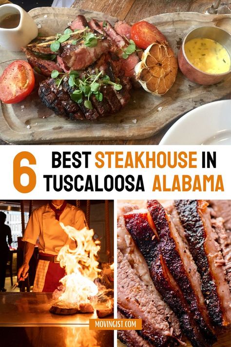 Steakhouse in Tuscaloosa Alabama Tuscaloosa Alabama Things To Do In, Alabama Recipes, Steak Restaurant, Rib Steak, Tuscaloosa Alabama, Fancy Restaurants, Best Movers, Best Steak, Egg Dish