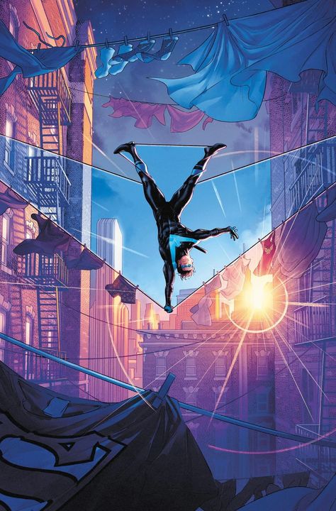 Nightwing Cover, Jamal Campbell, Nightwing Wallpaper, Art Dc Comics, Dc Comics Wallpaper, Univers Dc, Arte Dc Comics, Dc Comics Artwork, Batman Family