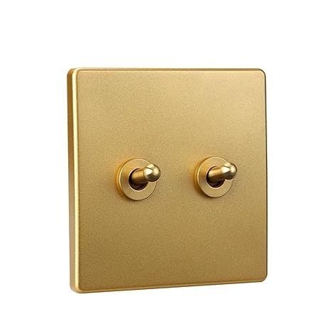 Amazon.com: Wall Light Brass Lever Toggle Switch Champagne Gold Matte Panel for Home Decoration LABDIP(2-Gang 2 Way Switch) : Automotive Brass Wall Light, Toggle Switch, Champagne Gold, 2 Way, Matte Gold, Wall Light, Home Decoration, Wall Lights, Champagne