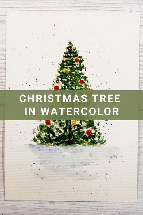 Supplies you’ll need:

1. Watercolor paper 300 gsm (140lb)
2. Professional watercolor paints. You’ll need these colors for a painting: lemon yellow, sap green, carmine, cadmium yellow light, indigo, black grape, burnt umber, and lavender.
3. Professional brushes. Here you need a size 4 round.
4. Paper tower
5. Clean water Watercolor Christmas Tree Simple, Tree Watercolor Painting Simple, Easy Watercolor Christmas Tree, Watercolor Christmas Tree Cards, Watercolor Christmas Tree Tutorial, Christmas Watercolor Tutorial, How To Paint A Christmas Tree, Water Colour Christmas Cards Ideas, Watercolor Christmas Cards Ideas Simple