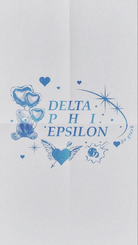 Dphie Wallpaper, Delta Phi Epsilon Graphic, Dphie Graphics, Theta Merch, Aphi Merch, Rho Gamma, Sorority Socials, Kappa Delta Chi, Rush Themes